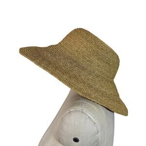 Helen Kaminski Tan Raffia Floppy Sun Hat One Size